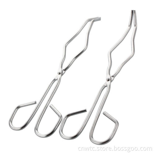 Professional Grade Stainless Steel Crucible Tongs in 20cm, 30cm, and 40cm Sizes for Laboratory Use